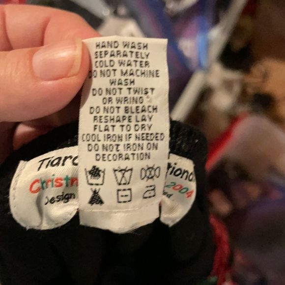 Y2K Cardigan Sweater Floral Sequin Beads Black red - Picture 9 of 9